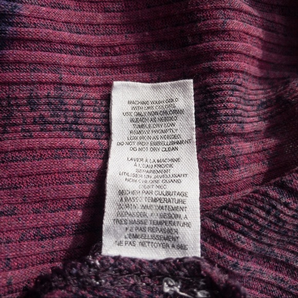 FREE PEOPLE Women's Small 100% Modal Purple/Pink Gray Top with Waist Detail - Picture 10 of 15